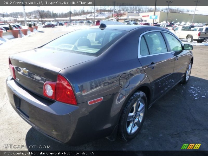 Taupe Gray Metallic / Titanium 2012 Chevrolet Malibu LS