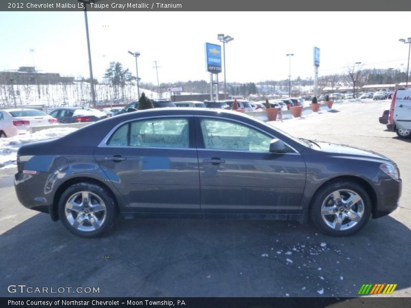 Taupe Gray Metallic / Titanium 2012 Chevrolet Malibu LS