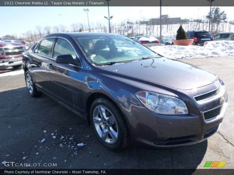 Taupe Gray Metallic / Titanium 2012 Chevrolet Malibu LS