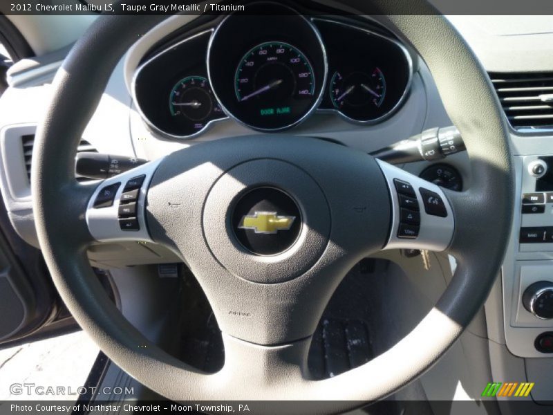 Taupe Gray Metallic / Titanium 2012 Chevrolet Malibu LS