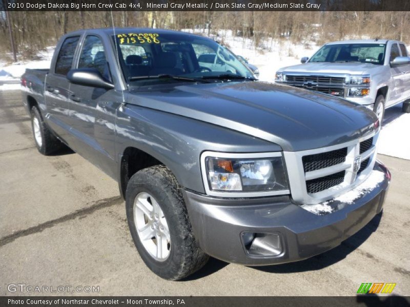 Mineral Gray Metallic / Dark Slate Gray/Medium Slate Gray 2010 Dodge Dakota Big Horn Crew Cab 4x4