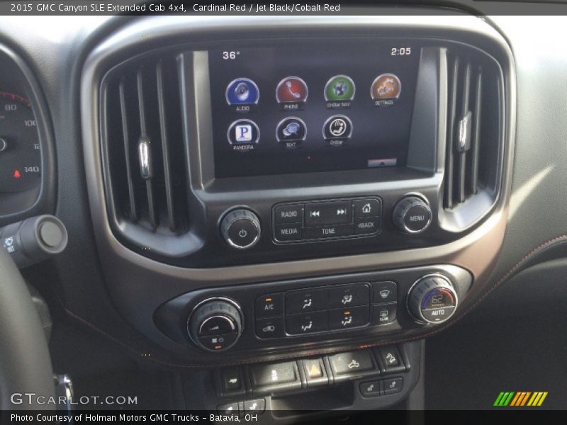 Cardinal Red / Jet Black/Cobalt Red 2015 GMC Canyon SLE Extended Cab 4x4