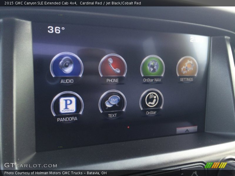Cardinal Red / Jet Black/Cobalt Red 2015 GMC Canyon SLE Extended Cab 4x4