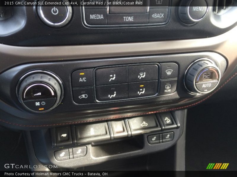 Cardinal Red / Jet Black/Cobalt Red 2015 GMC Canyon SLE Extended Cab 4x4