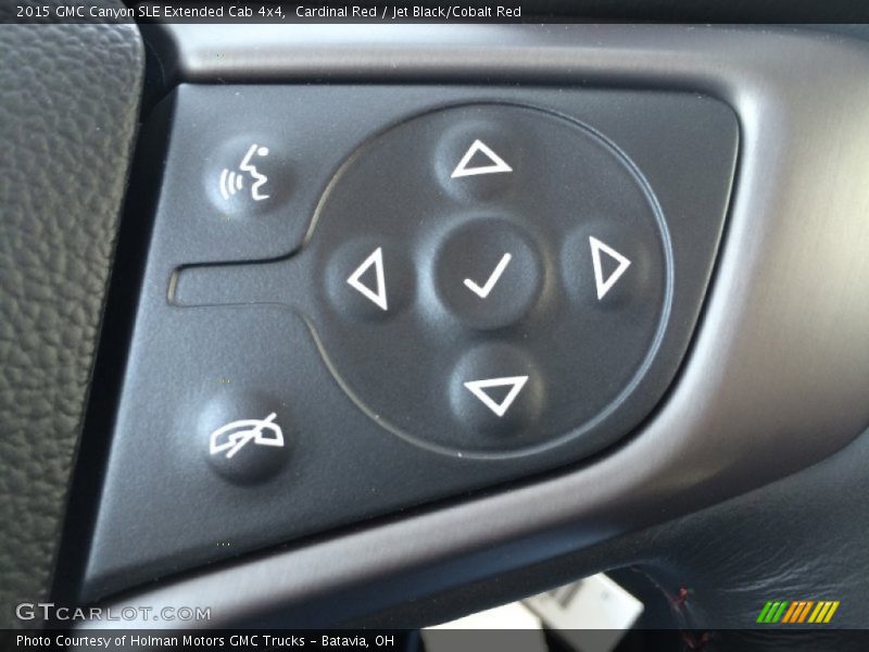 Cardinal Red / Jet Black/Cobalt Red 2015 GMC Canyon SLE Extended Cab 4x4