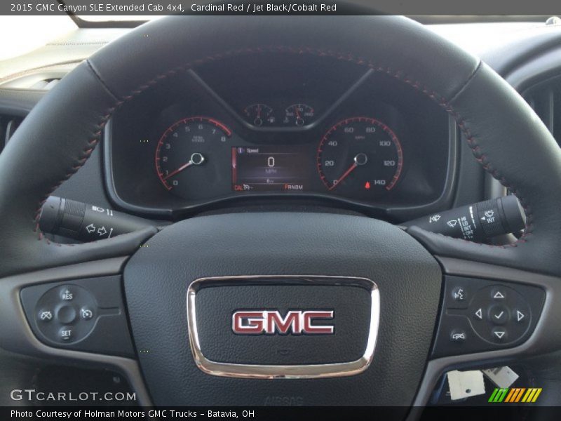 Cardinal Red / Jet Black/Cobalt Red 2015 GMC Canyon SLE Extended Cab 4x4
