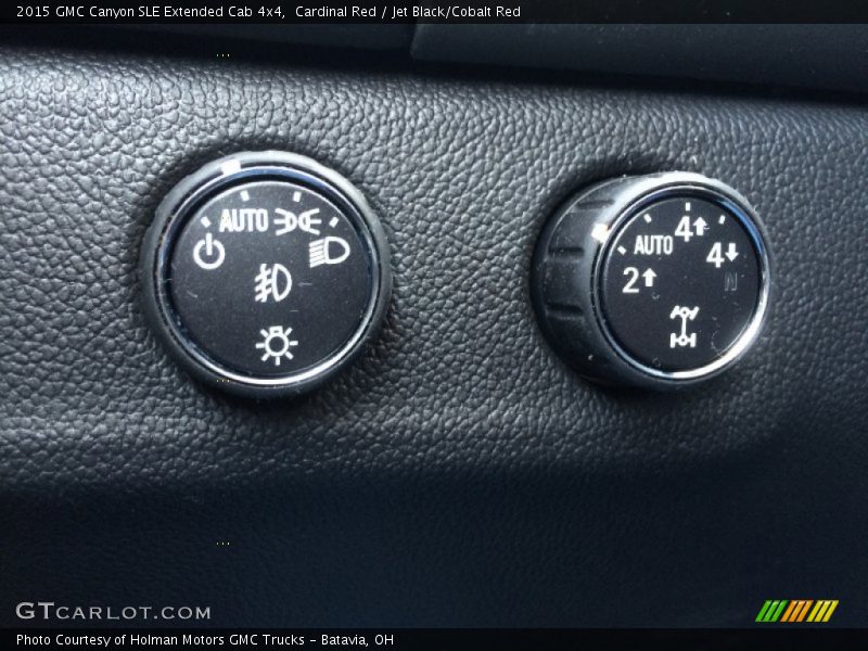 Cardinal Red / Jet Black/Cobalt Red 2015 GMC Canyon SLE Extended Cab 4x4