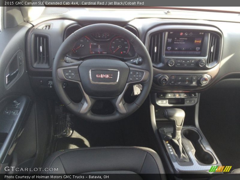 Cardinal Red / Jet Black/Cobalt Red 2015 GMC Canyon SLE Extended Cab 4x4