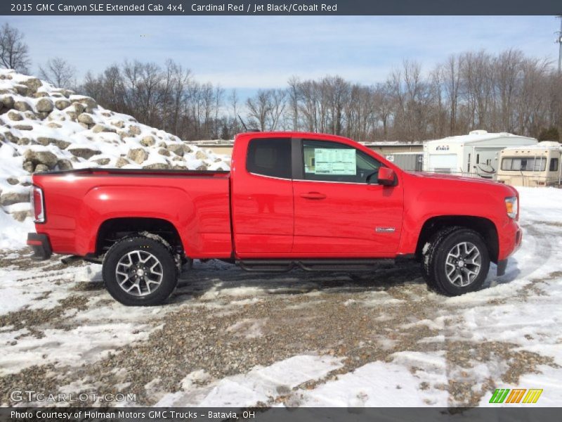 Cardinal Red / Jet Black/Cobalt Red 2015 GMC Canyon SLE Extended Cab 4x4