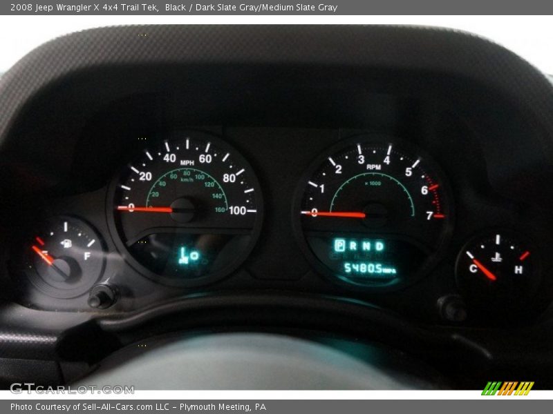 Black / Dark Slate Gray/Medium Slate Gray 2008 Jeep Wrangler X 4x4 Trail Tek