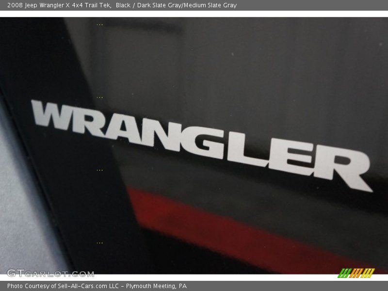 Black / Dark Slate Gray/Medium Slate Gray 2008 Jeep Wrangler X 4x4 Trail Tek