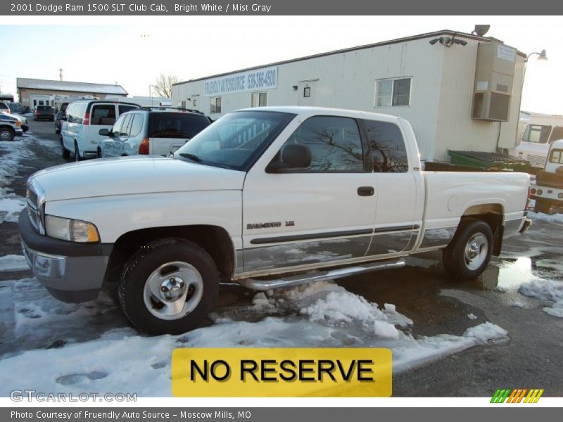 Bright White / Mist Gray 2001 Dodge Ram 1500 SLT Club Cab