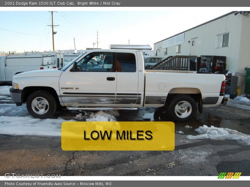 Bright White / Mist Gray 2001 Dodge Ram 1500 SLT Club Cab