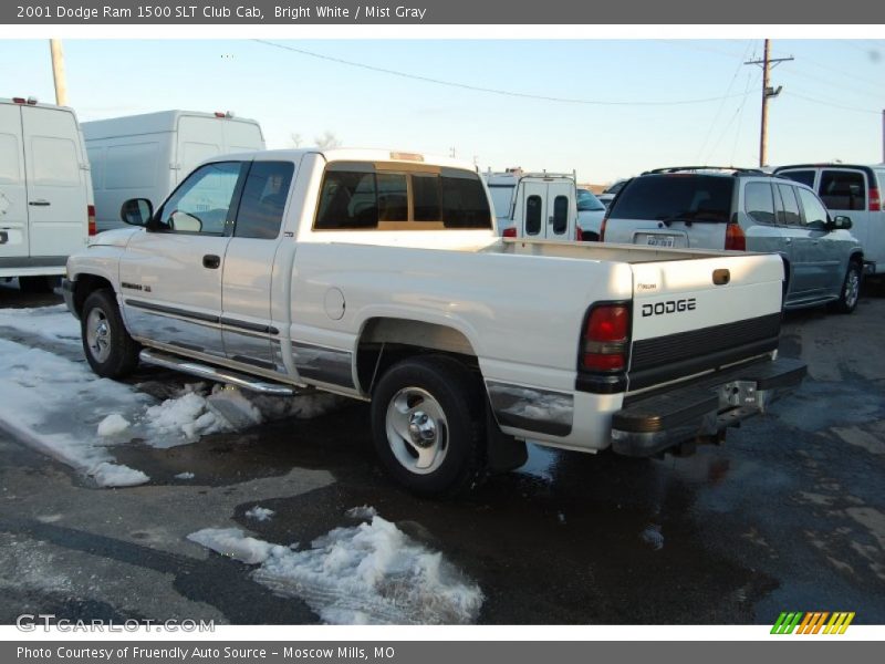 Bright White / Mist Gray 2001 Dodge Ram 1500 SLT Club Cab