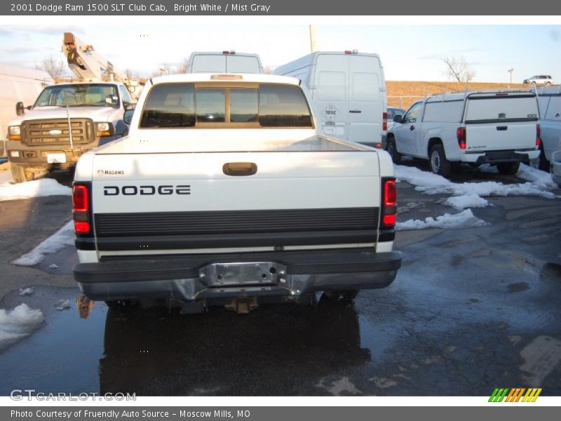 Bright White / Mist Gray 2001 Dodge Ram 1500 SLT Club Cab