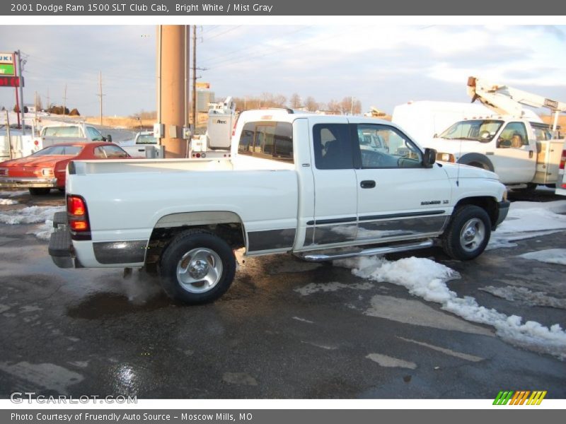 Bright White / Mist Gray 2001 Dodge Ram 1500 SLT Club Cab