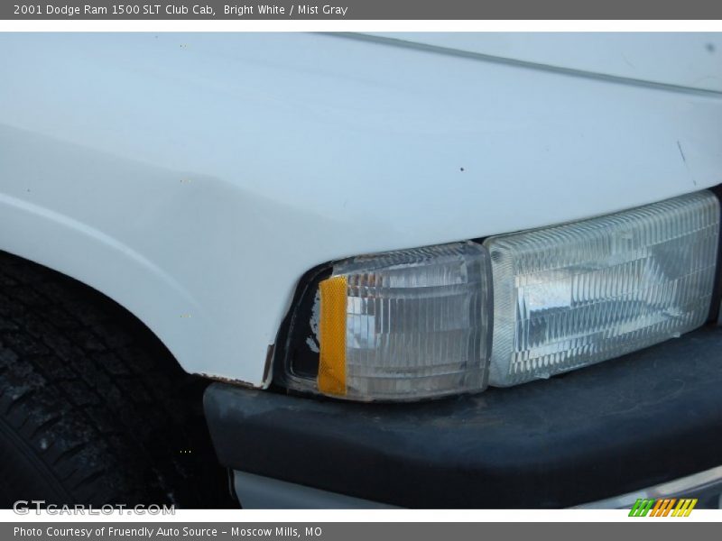 Bright White / Mist Gray 2001 Dodge Ram 1500 SLT Club Cab