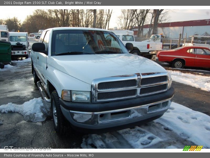 Bright White / Mist Gray 2001 Dodge Ram 1500 SLT Club Cab
