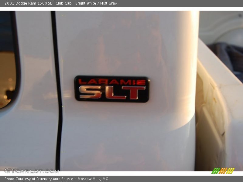 Bright White / Mist Gray 2001 Dodge Ram 1500 SLT Club Cab