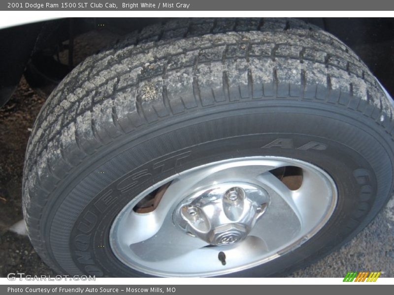 Bright White / Mist Gray 2001 Dodge Ram 1500 SLT Club Cab