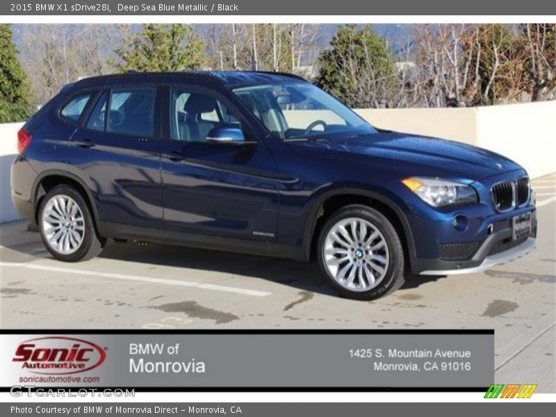 Deep Sea Blue Metallic / Black 2015 BMW X1 sDrive28i