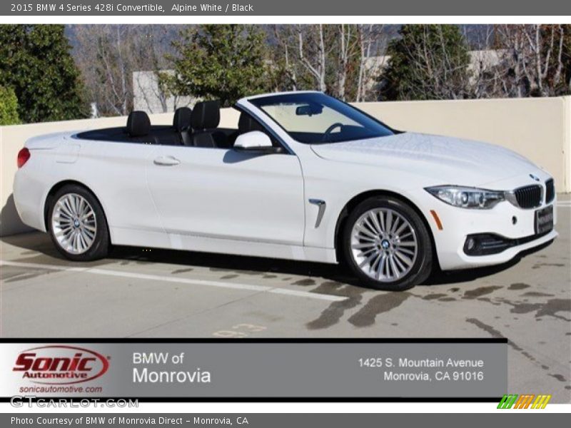 Alpine White / Black 2015 BMW 4 Series 428i Convertible