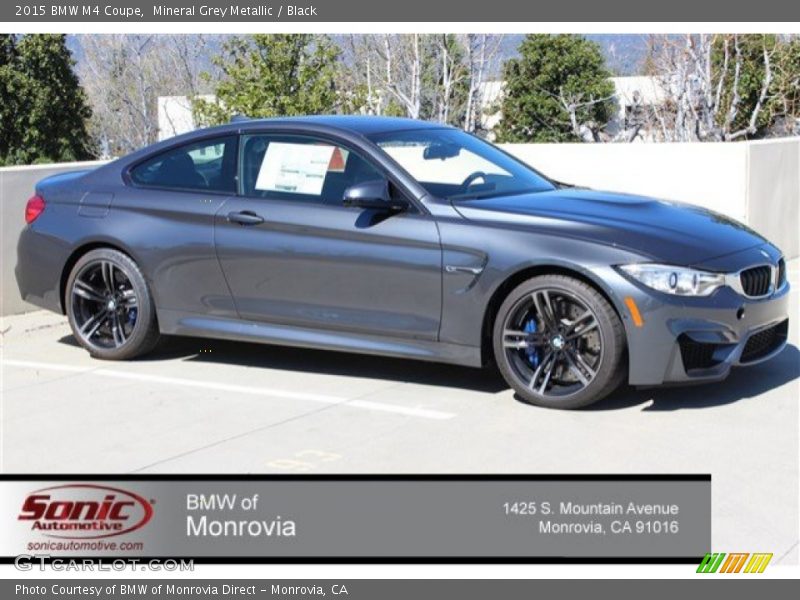 Mineral Grey Metallic / Black 2015 BMW M4 Coupe