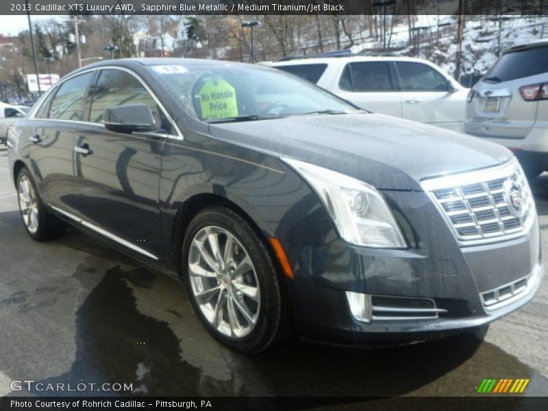 Sapphire Blue Metallic / Medium Titanium/Jet Black 2013 Cadillac XTS Luxury AWD