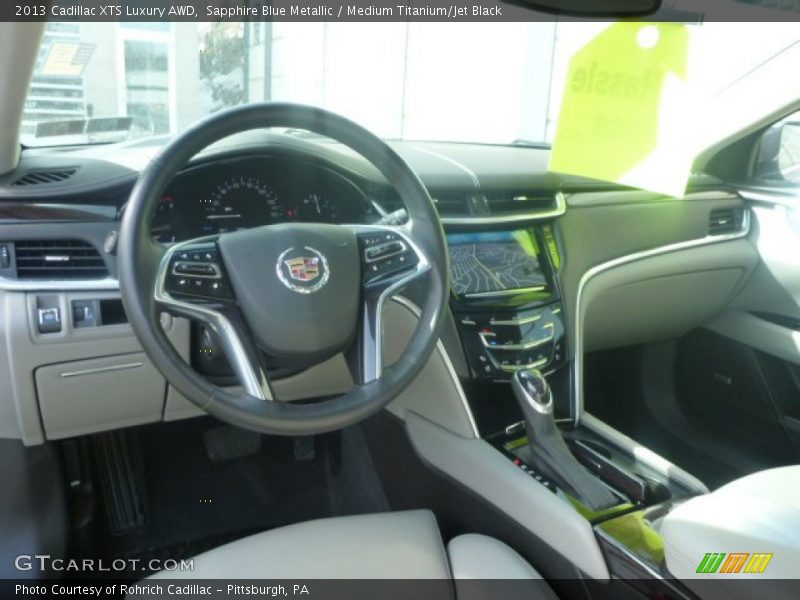Sapphire Blue Metallic / Medium Titanium/Jet Black 2013 Cadillac XTS Luxury AWD