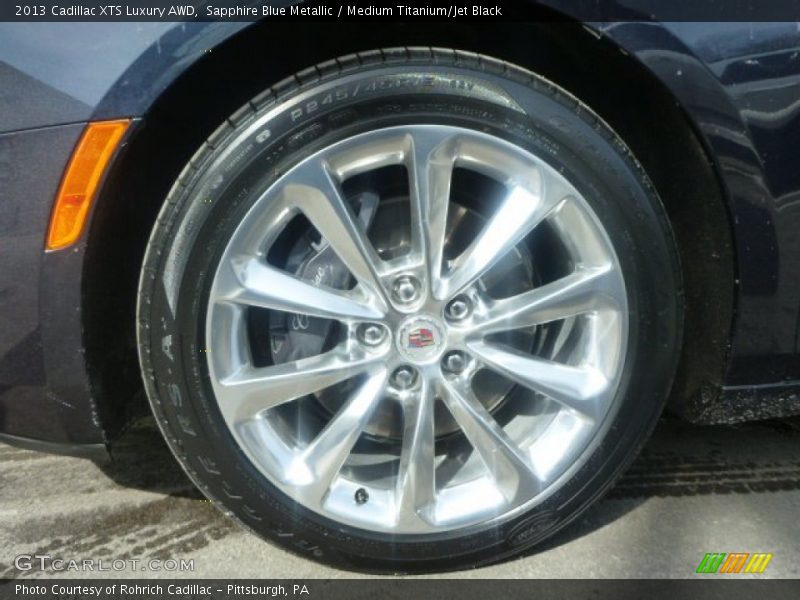 Sapphire Blue Metallic / Medium Titanium/Jet Black 2013 Cadillac XTS Luxury AWD
