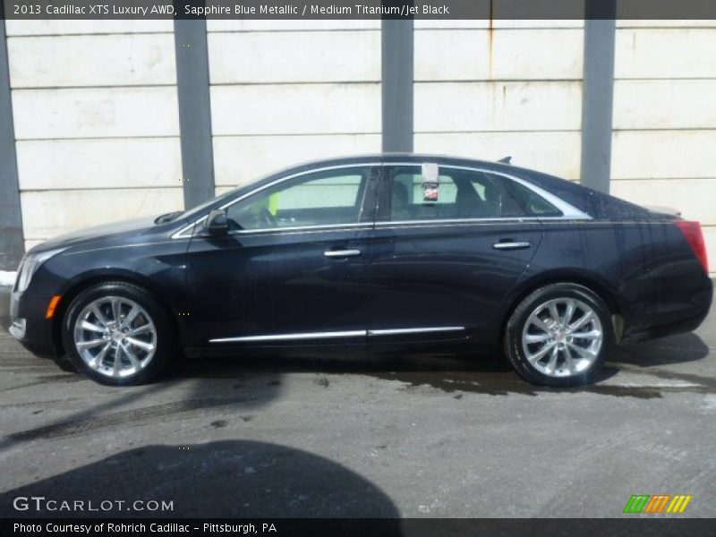 Sapphire Blue Metallic / Medium Titanium/Jet Black 2013 Cadillac XTS Luxury AWD