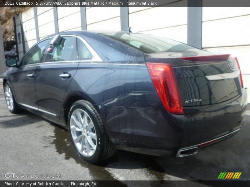 Sapphire Blue Metallic / Medium Titanium/Jet Black 2013 Cadillac XTS Luxury AWD