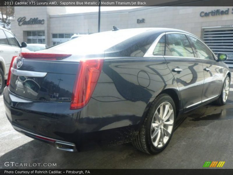 Sapphire Blue Metallic / Medium Titanium/Jet Black 2013 Cadillac XTS Luxury AWD