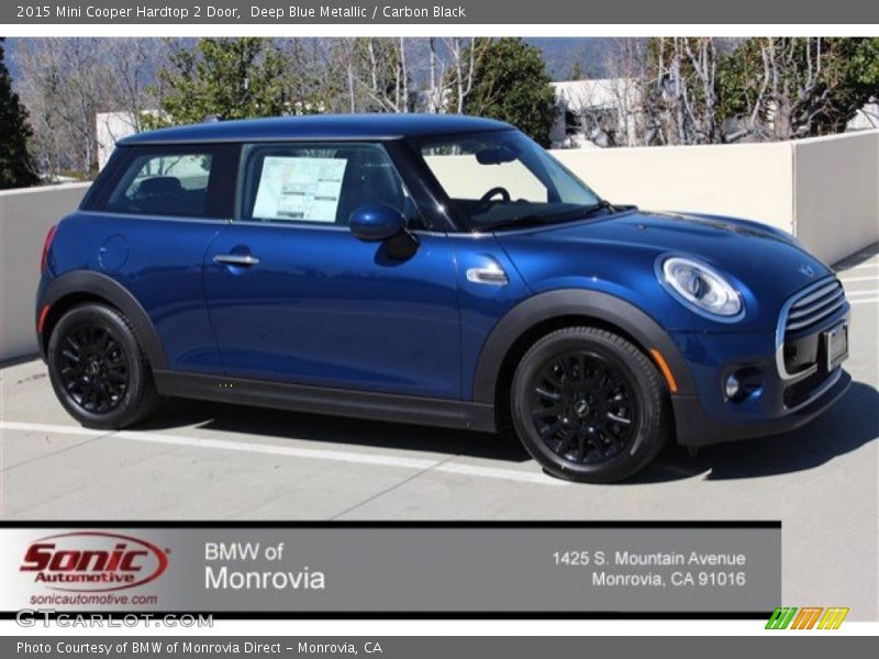 Deep Blue Metallic / Carbon Black 2015 Mini Cooper Hardtop 2 Door