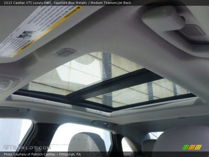 Sapphire Blue Metallic / Medium Titanium/Jet Black 2013 Cadillac XTS Luxury AWD
