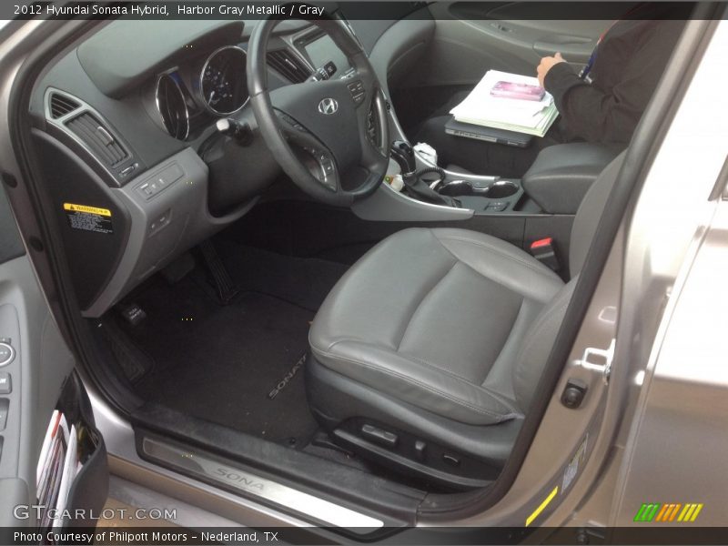 Harbor Gray Metallic / Gray 2012 Hyundai Sonata Hybrid