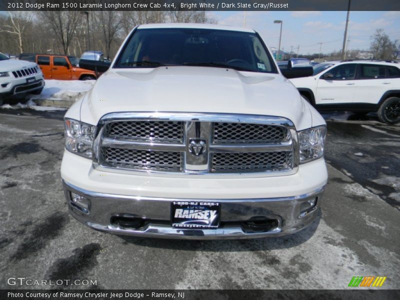 Bright White / Dark Slate Gray/Russet 2012 Dodge Ram 1500 Laramie Longhorn Crew Cab 4x4
