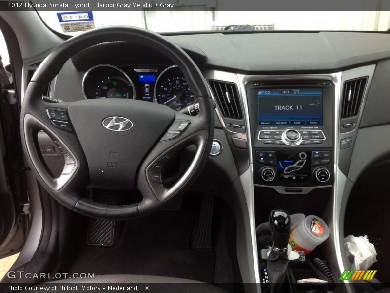 Harbor Gray Metallic / Gray 2012 Hyundai Sonata Hybrid