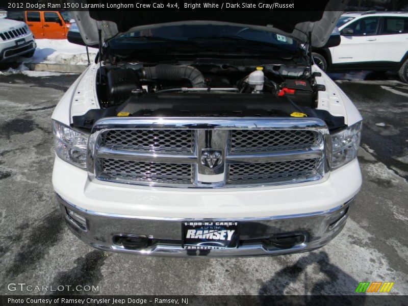 Bright White / Dark Slate Gray/Russet 2012 Dodge Ram 1500 Laramie Longhorn Crew Cab 4x4