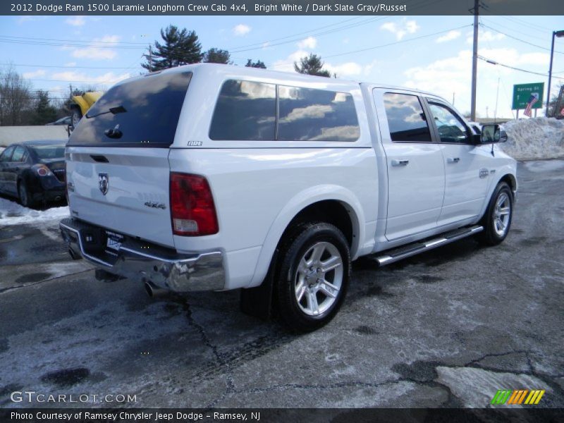 Bright White / Dark Slate Gray/Russet 2012 Dodge Ram 1500 Laramie Longhorn Crew Cab 4x4