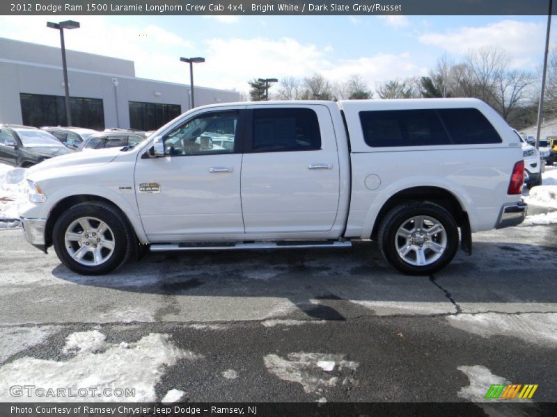 Bright White / Dark Slate Gray/Russet 2012 Dodge Ram 1500 Laramie Longhorn Crew Cab 4x4