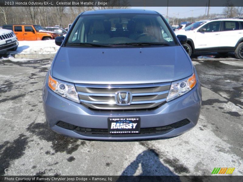 Celestial Blue Metallic / Beige 2013 Honda Odyssey EX-L