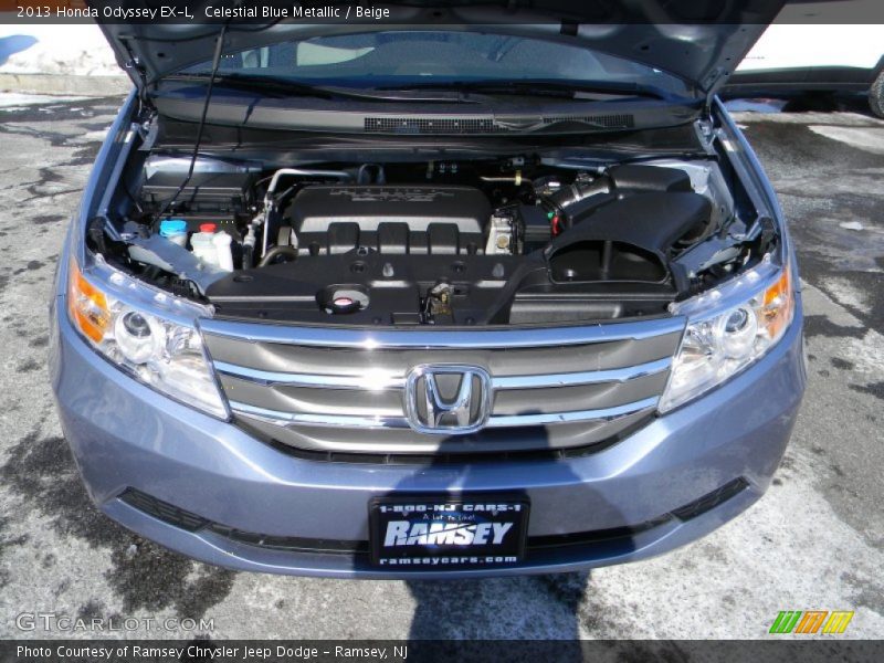 Celestial Blue Metallic / Beige 2013 Honda Odyssey EX-L