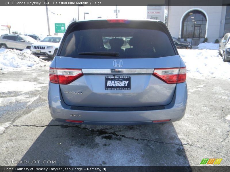 Celestial Blue Metallic / Beige 2013 Honda Odyssey EX-L