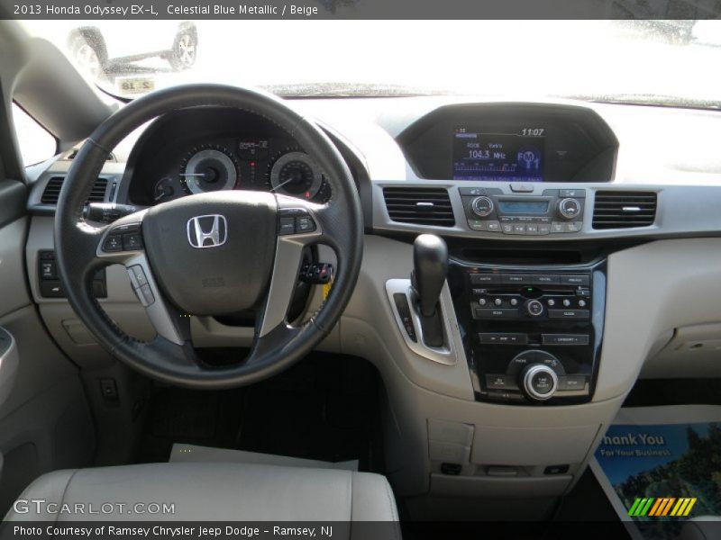 Celestial Blue Metallic / Beige 2013 Honda Odyssey EX-L