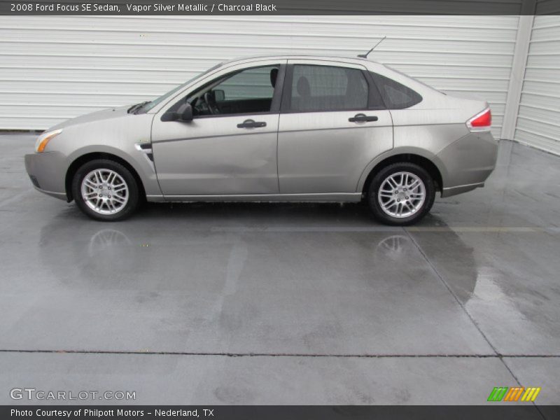 Vapor Silver Metallic / Charcoal Black 2008 Ford Focus SE Sedan