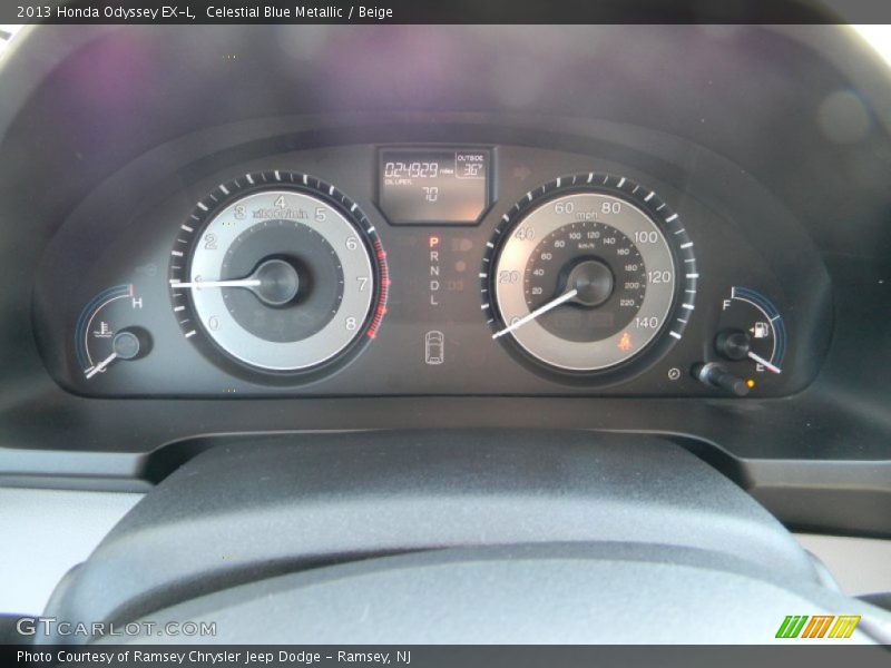Celestial Blue Metallic / Beige 2013 Honda Odyssey EX-L
