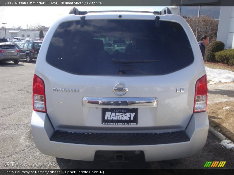 Brilliant Silver / Graphite 2012 Nissan Pathfinder LE 4x4