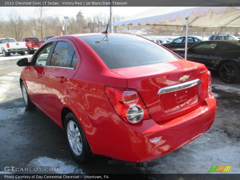 Victory Red / Jet Black/Dark Titanium 2013 Chevrolet Sonic LT Sedan