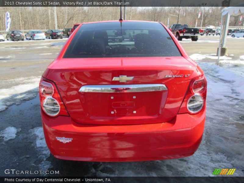 Victory Red / Jet Black/Dark Titanium 2013 Chevrolet Sonic LT Sedan